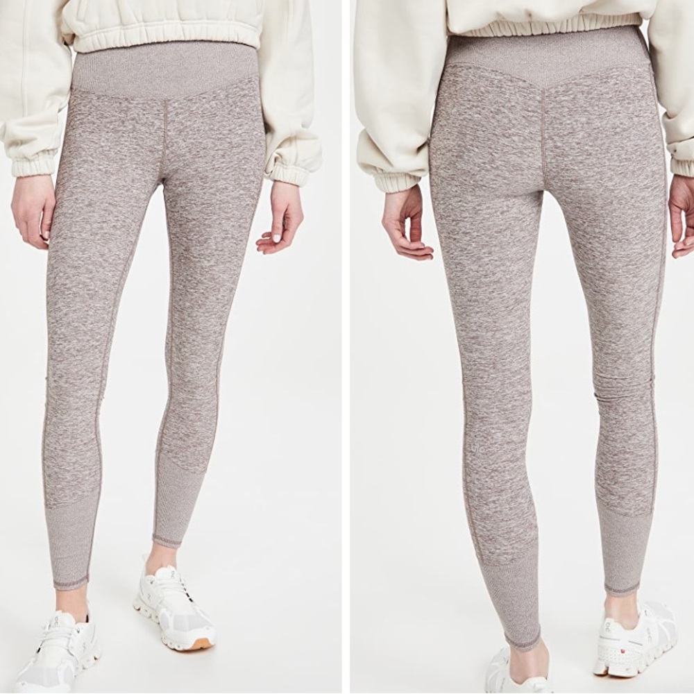 ALO YOGA High waist Alosoft Lounge Leggings | Heather Gravel